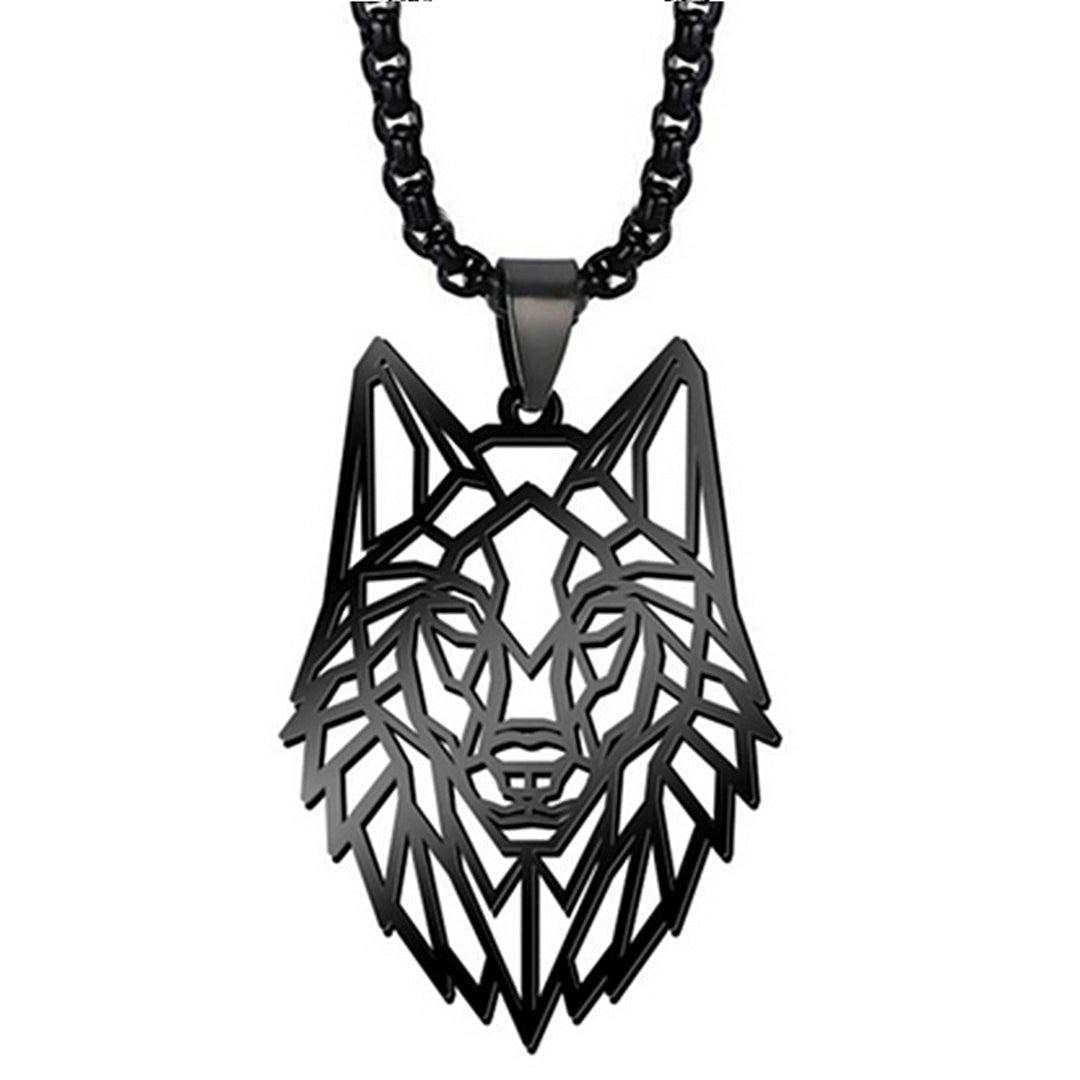 Pendant Necklace Hollow Out Wolf Head Jewelry Openwork Animal Choker Necklace Birthday Gifts Image 10