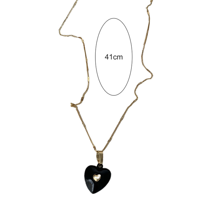 Exquisite Thin Chain All Match Women Necklace Oil-dripping Enamel Heart Pendant Necklace Jewelry Accessories Image 10