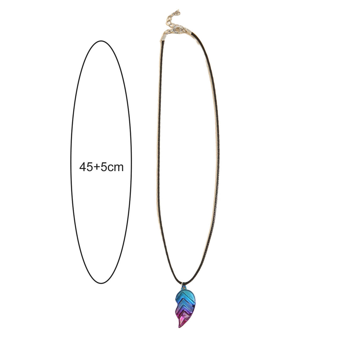 Friendship Necklaces Combination Hearts Gradient Color Alloy Adjustable Rope Chain Couple Necklaces Jewelry Gifts Image 6