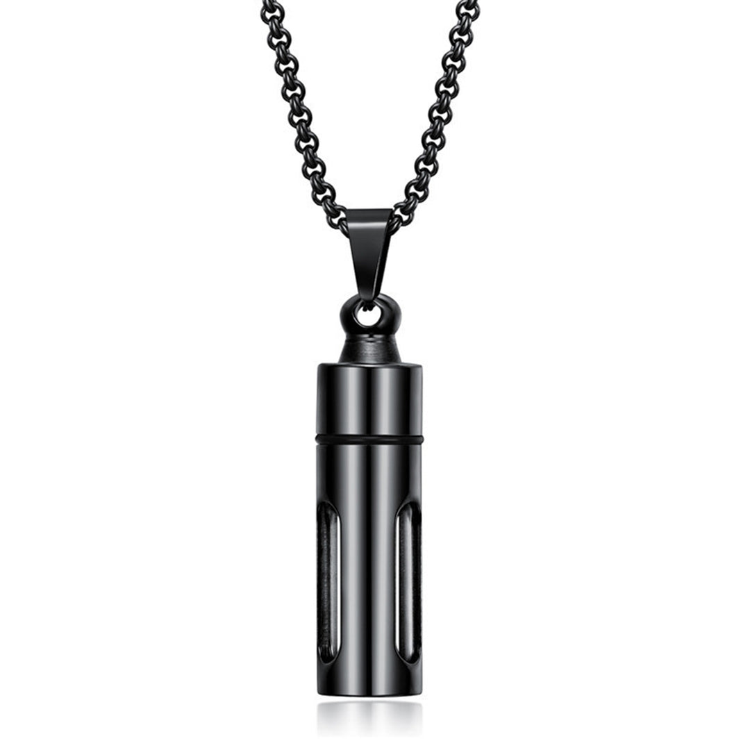 Unisex Necklace Perfume Bottle Openable Stainless Steel Ins Style Electroplating Necklace Fashion Jewelry Image 4