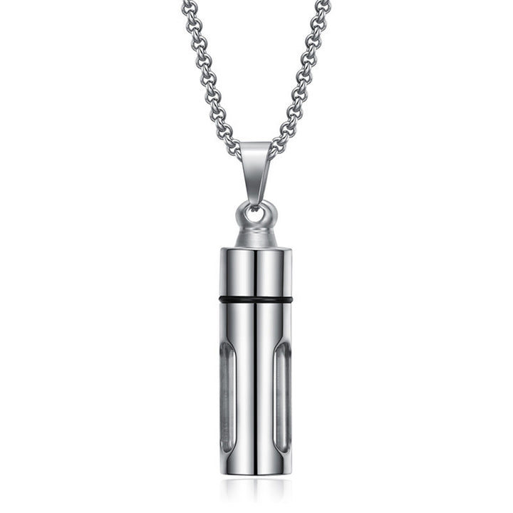 Unisex Necklace Perfume Bottle Openable Stainless Steel Ins Style Electroplating Necklace Fashion Jewelry Image 9