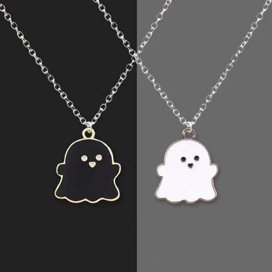 All Match Clavicle Chain Elegant Simple Dress Up Unique Ghost Pattern Pendant Necklace for Valentine Day Image 1