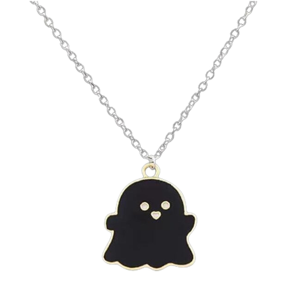All Match Clavicle Chain Elegant Simple Dress Up Unique Ghost Pattern Pendant Necklace for Valentine Day Image 2