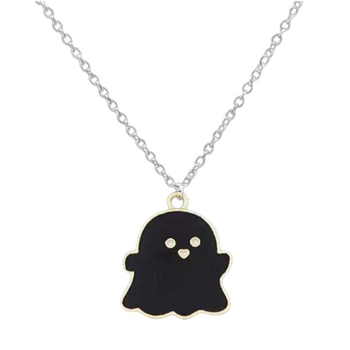 All Match Clavicle Chain Elegant Simple Dress Up Unique Ghost Pattern Pendant Necklace for Valentine Day Image 1