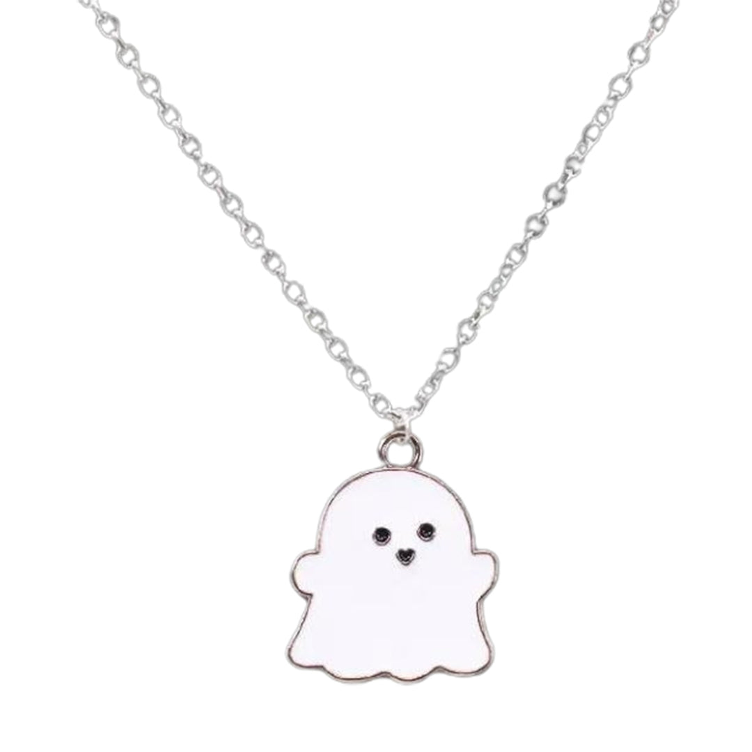 All Match Clavicle Chain Elegant Simple Dress Up Unique Ghost Pattern Pendant Necklace for Valentine Day Image 3