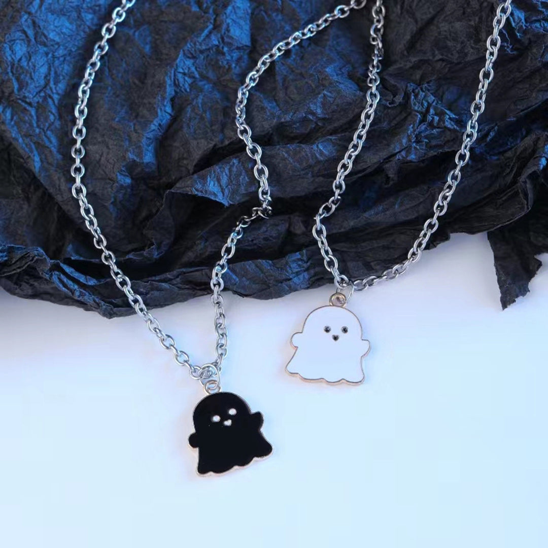 All Match Clavicle Chain Elegant Simple Dress Up Unique Ghost Pattern Pendant Necklace for Valentine Day Image 8
