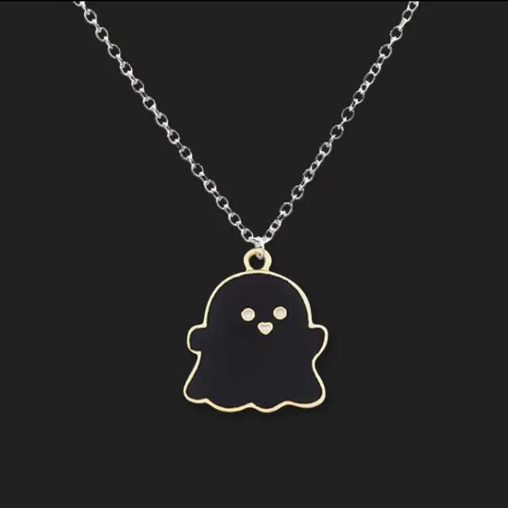 All Match Clavicle Chain Elegant Simple Dress Up Unique Ghost Pattern Pendant Necklace for Valentine Day Image 9