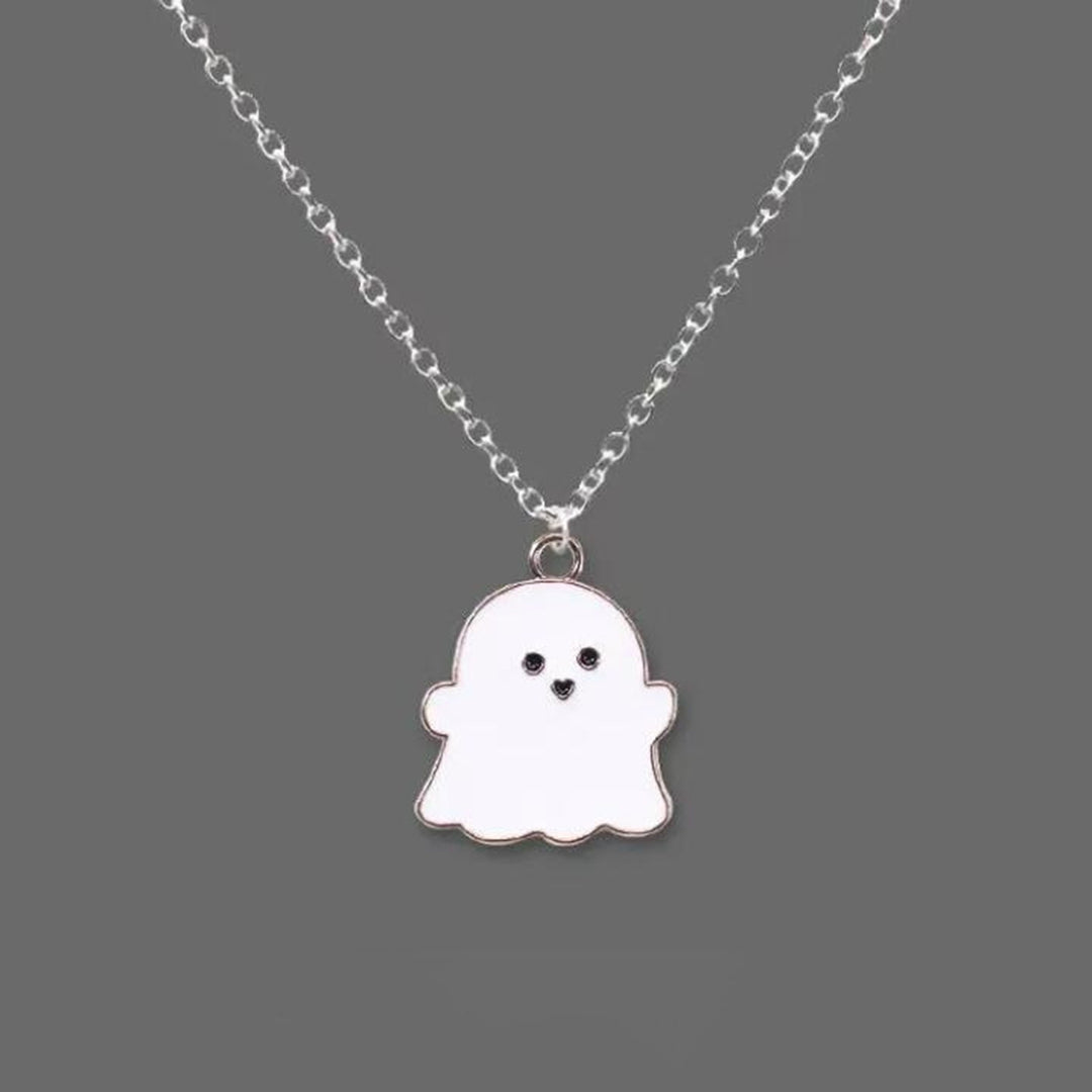 All Match Clavicle Chain Elegant Simple Dress Up Unique Ghost Pattern Pendant Necklace for Valentine Day Image 10