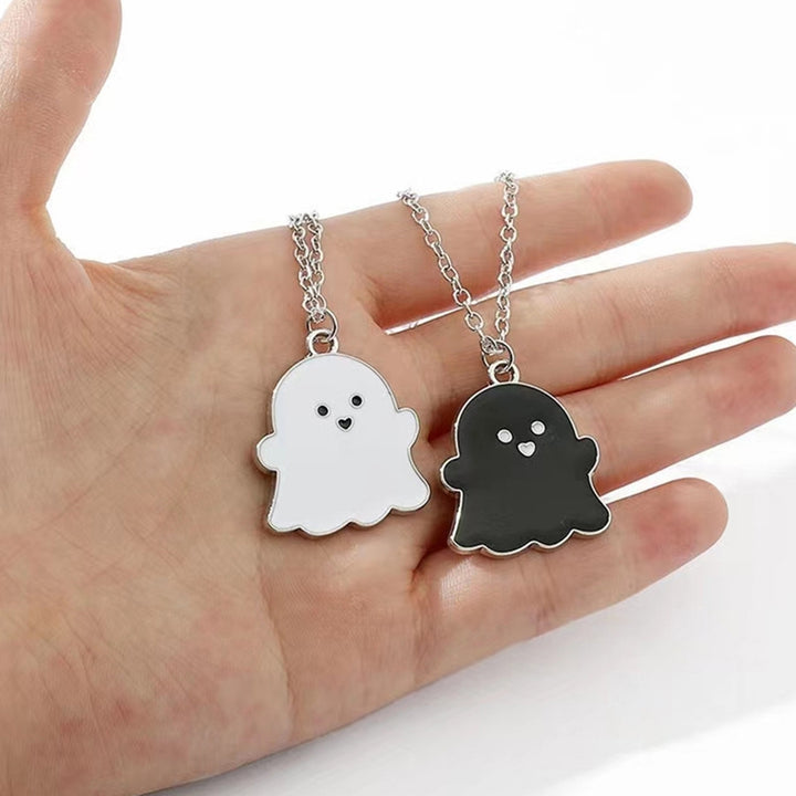 All Match Clavicle Chain Elegant Simple Dress Up Unique Ghost Pattern Pendant Necklace for Valentine Day Image 12