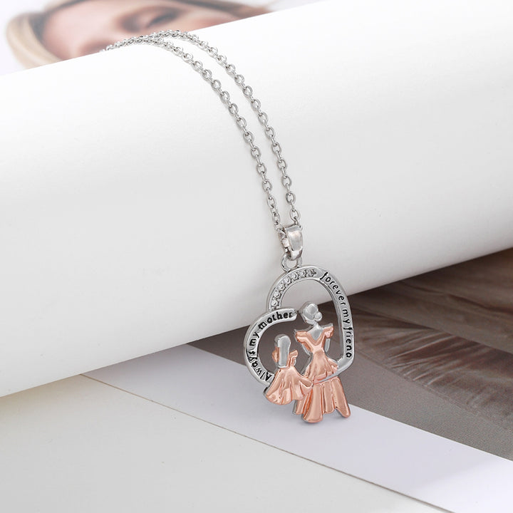 Women Necklace Rhinestone Shiny Link Chain for Mom Image 4