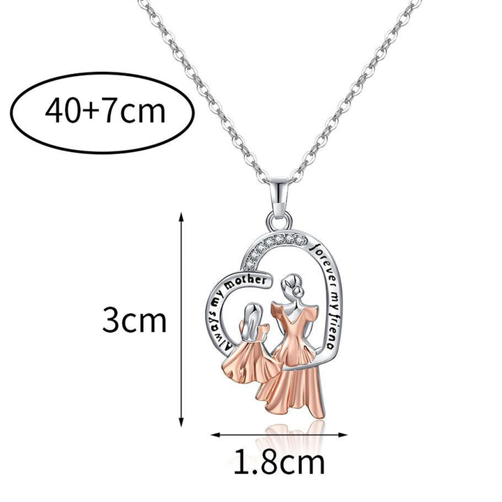 Women Necklace Rhinestone Shiny Link Chain for Mom Image 6