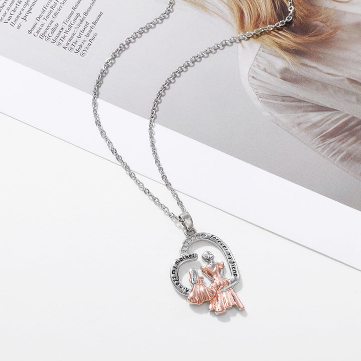 Women Necklace Rhinestone Shiny Link Chain for Mom Image 8