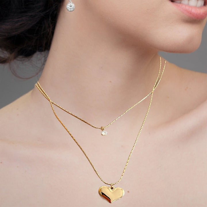 Clavicle Chain Double Layer Jewelry for Daily Wear Image 2