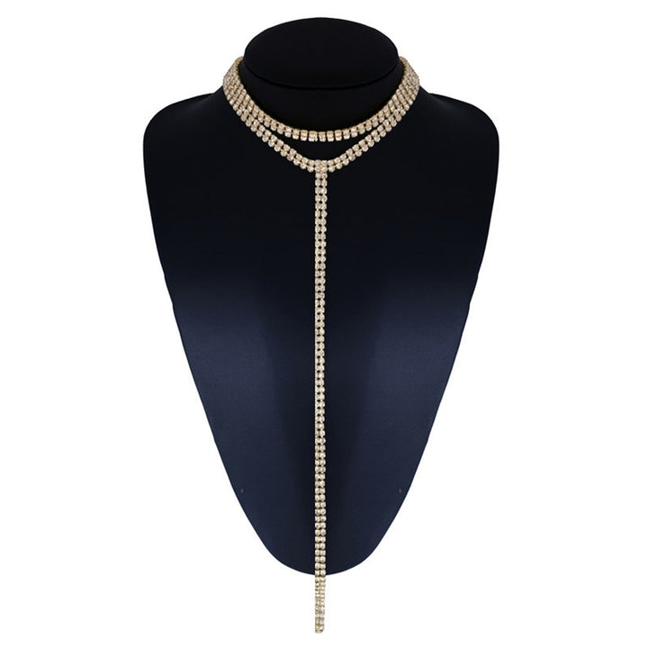 Women Necklace Double Layer Party Jewelry for Banquet Image 12