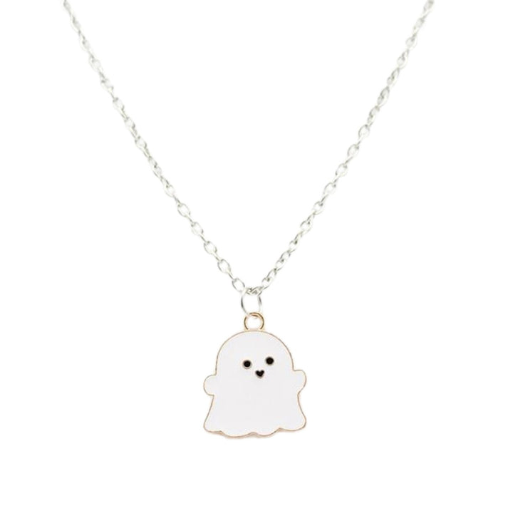 Pendant Necklace Festive Geometric Electroplating All Match Men Women Cute Cartoon Ghost Clavicle Chain Decoration Gift Image 1