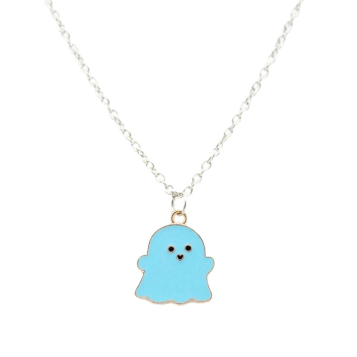 Pendant Necklace Festive Geometric Electroplating All Match Men Women Cute Cartoon Ghost Clavicle Chain Decoration Gift Image 4