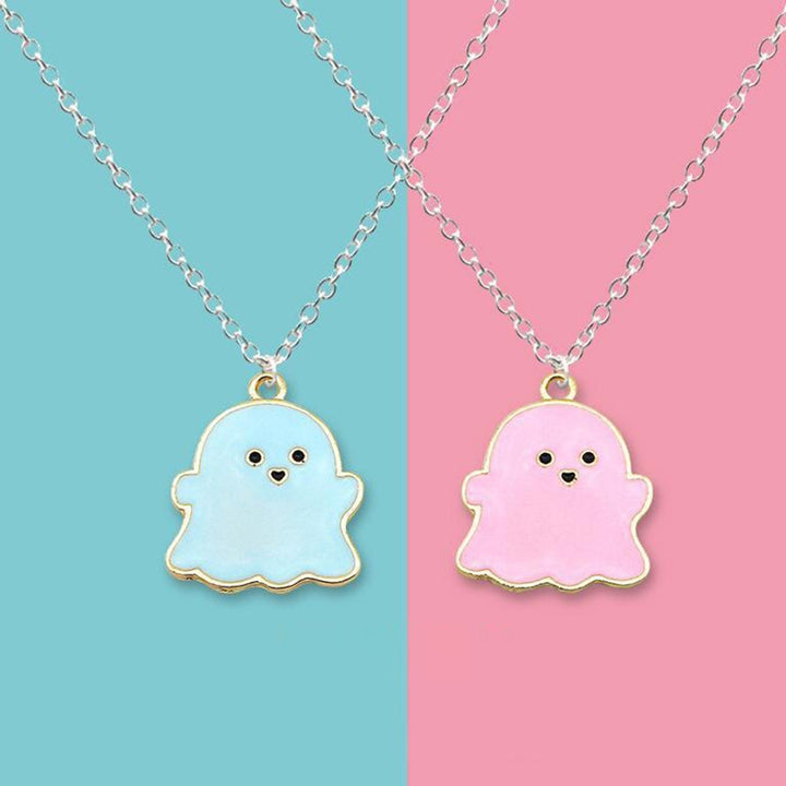 Pendant Necklace Festive Geometric Electroplating All Match Men Women Cute Cartoon Ghost Clavicle Chain Decoration Gift Image 7