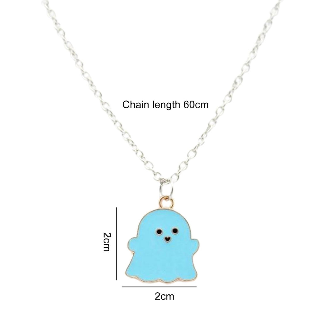 Pendant Necklace Festive Geometric Electroplating All Match Men Women Cute Cartoon Ghost Clavicle Chain Decoration Gift Image 9