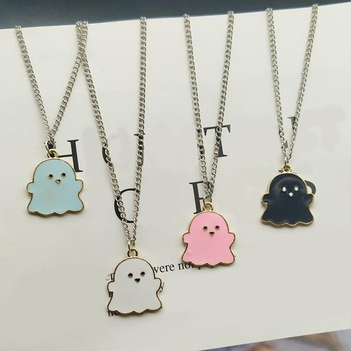 Pendant Necklace Festive Geometric Electroplating All Match Men Women Cute Cartoon Ghost Clavicle Chain Decoration Gift Image 10