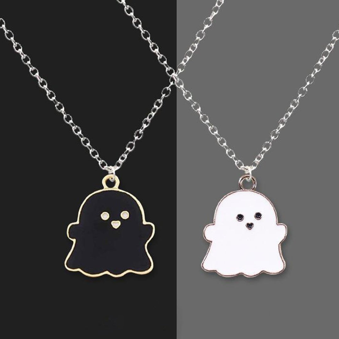 Pendant Necklace Festive Geometric Electroplating All Match Men Women Cute Cartoon Ghost Clavicle Chain Decoration Gift Image 11