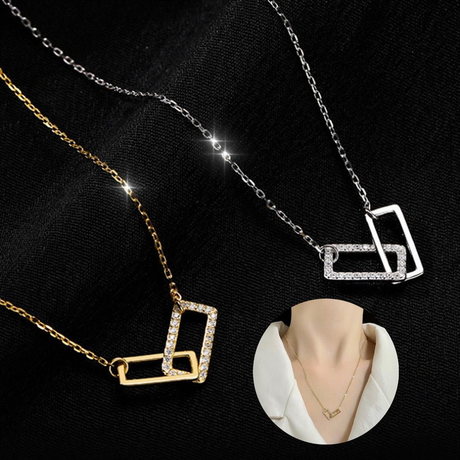 Women Necklace Geometric Shiny Chain Jewelry for Dating Image 1