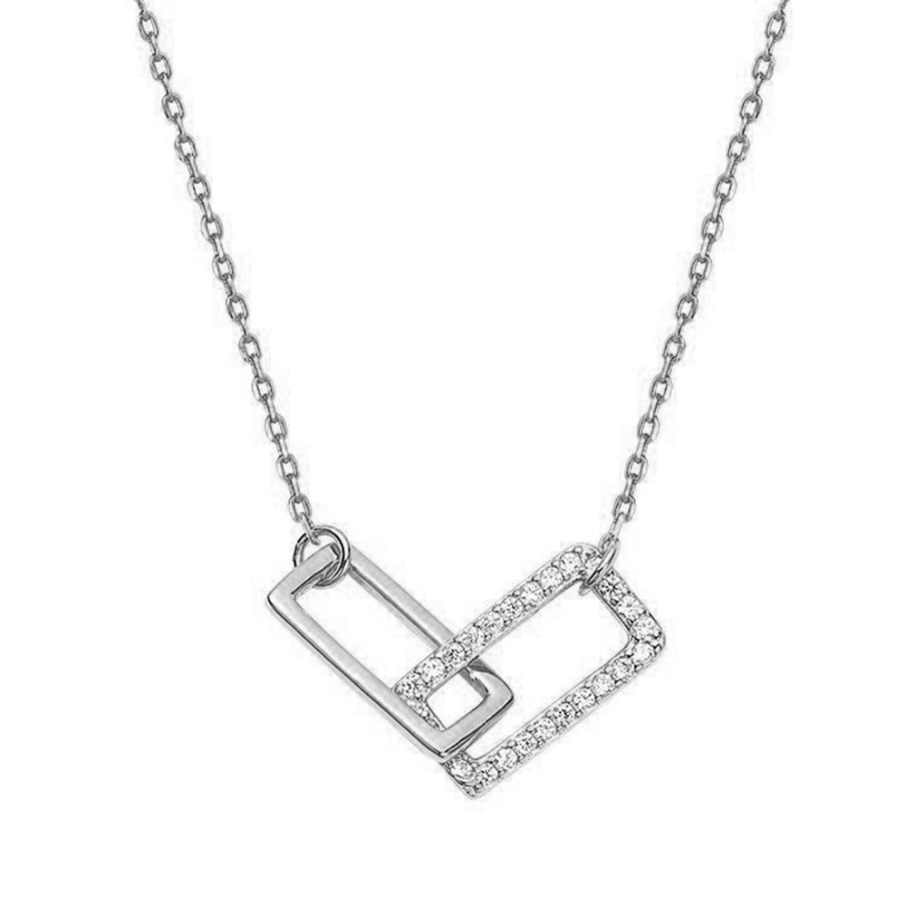 Women Necklace Geometric Shiny Chain Jewelry for Dating Image 2