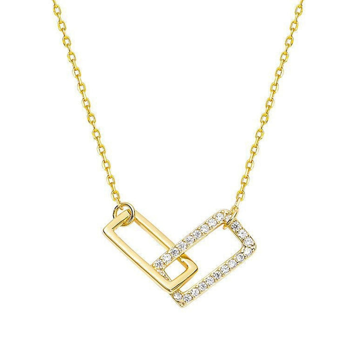 Women Necklace Geometric Shiny Chain Jewelry for Dating Image 3