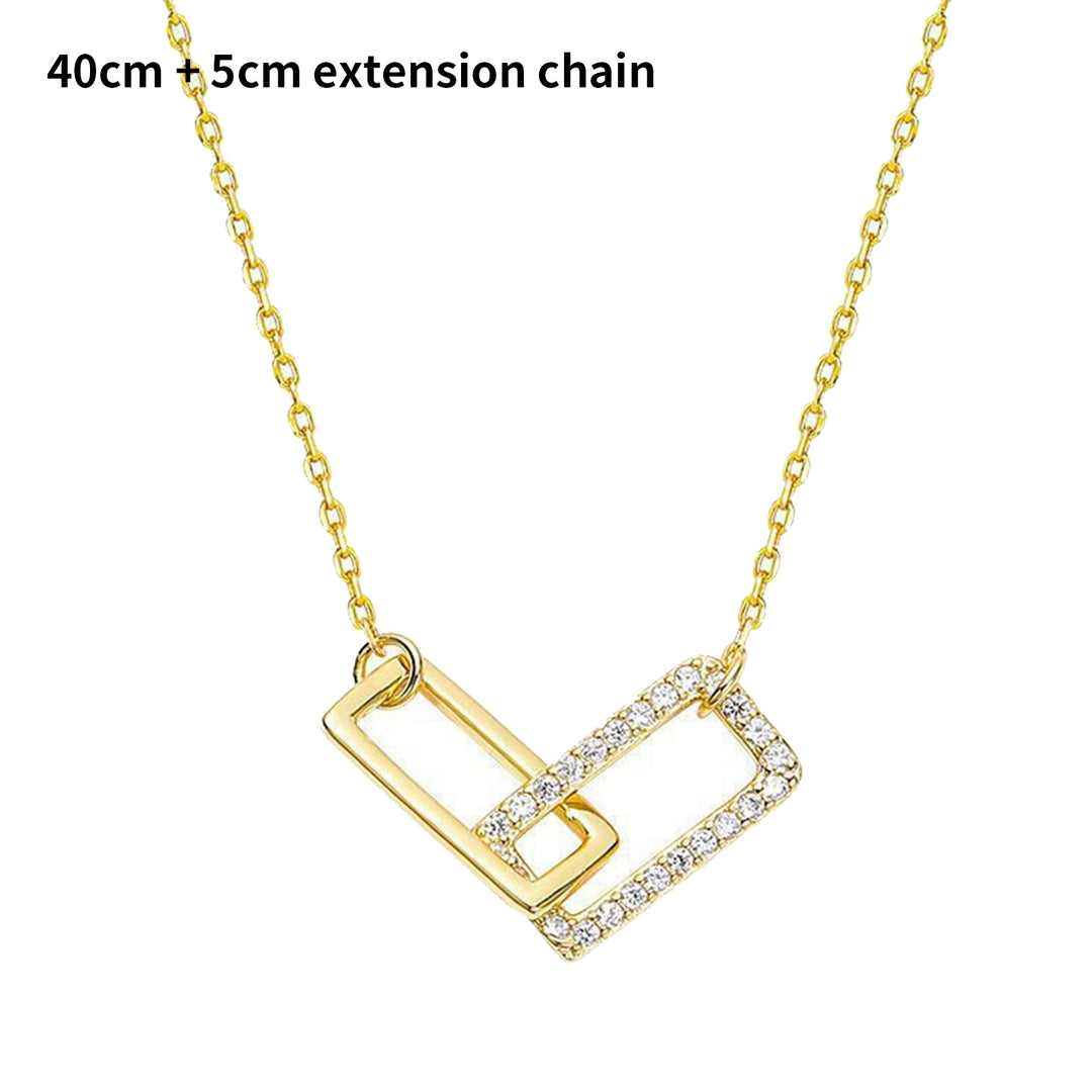 Women Necklace Geometric Shiny Chain Jewelry for Dating Image 8