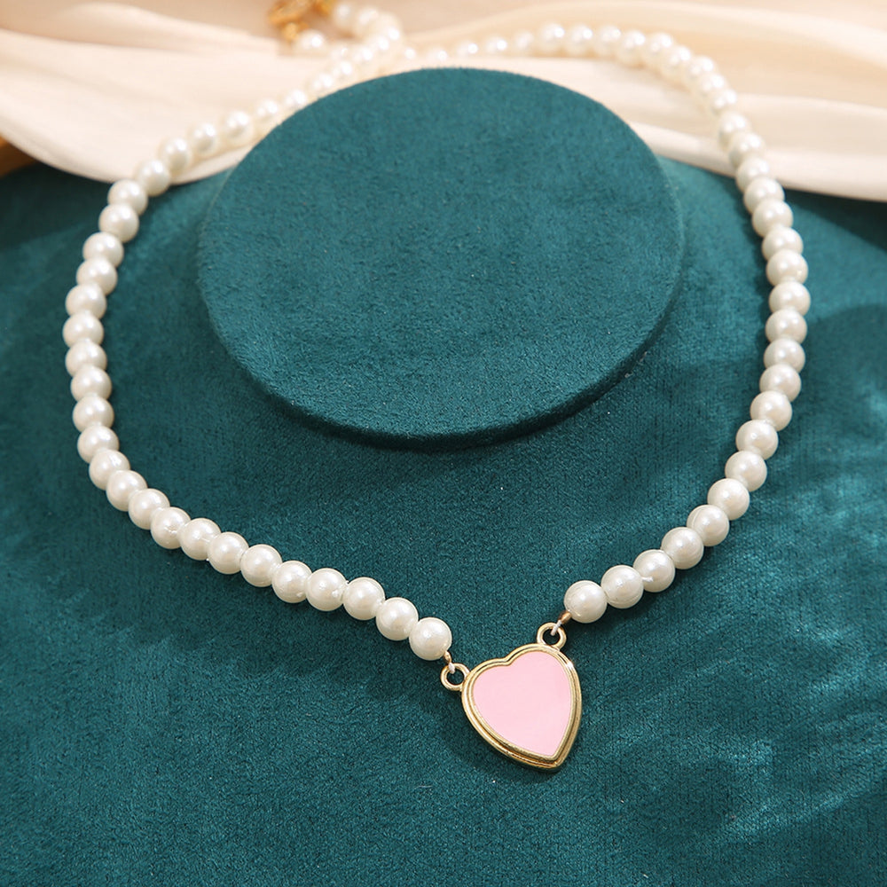 Women Necklace Love Heart Choker Necklace for Wedding Image 2