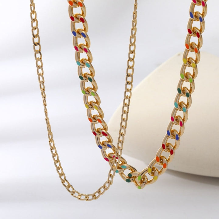 Adults Necklace Multi-layer Punk Hip-hop Golden-plated Hypoallergenic Fashion Jewelry Alloy Men Women Link Chain Image 10