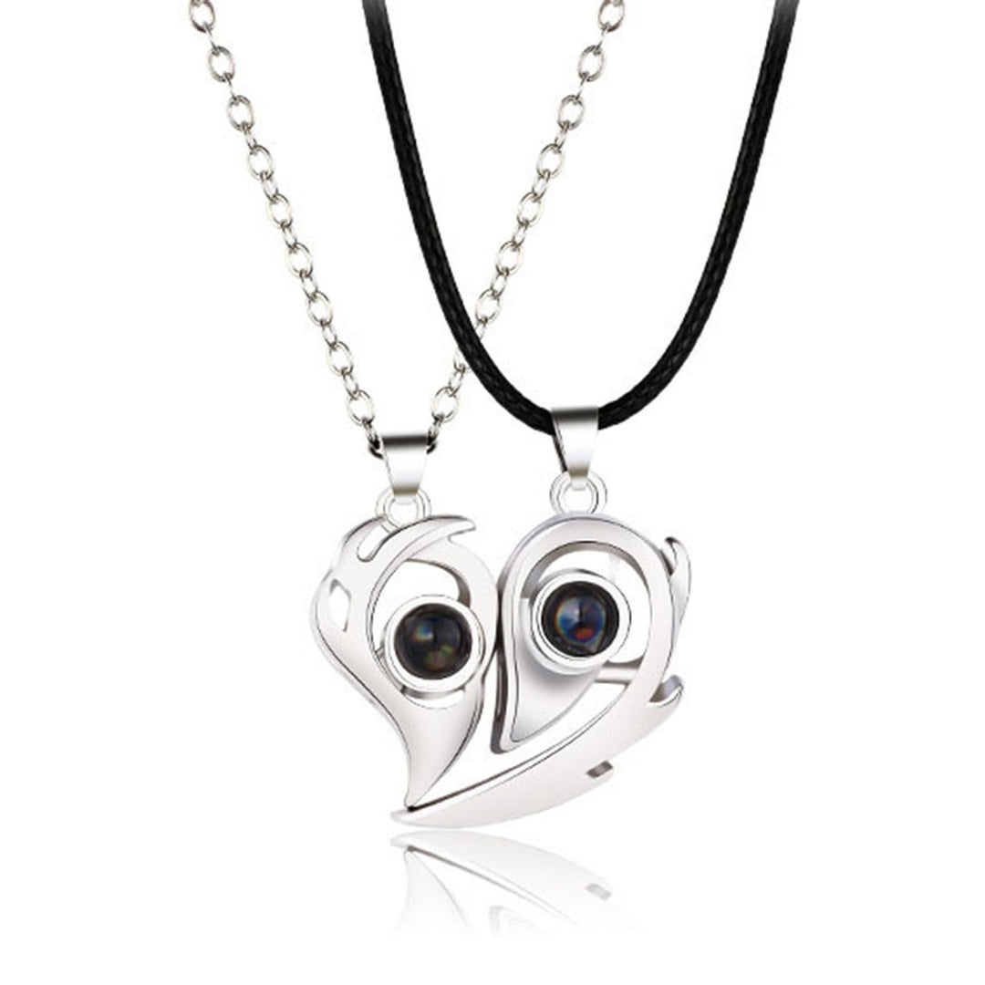 2Pcs Couple Necklaces Magnetic Necklaces for Dating Image 4