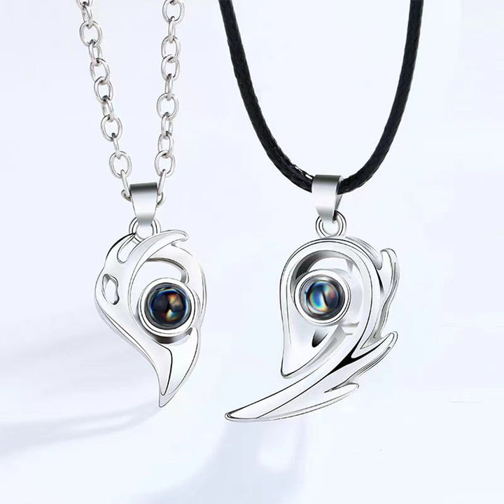 2Pcs Couple Necklaces Magnetic Necklaces for Dating Image 8