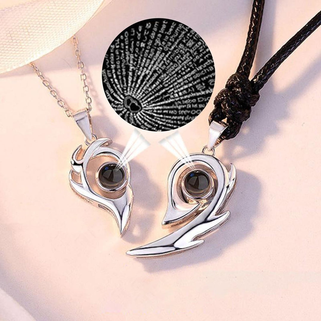 2Pcs Couple Necklaces Magnetic Necklaces for Dating Image 12