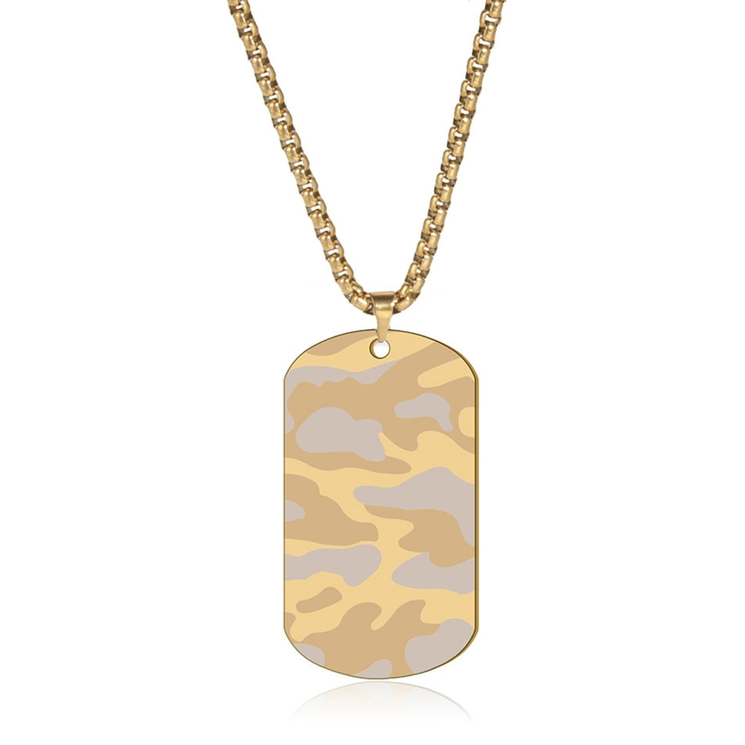 Men Necklace Hip Hop Camouflage Jewelry for Daily Wear Image 4