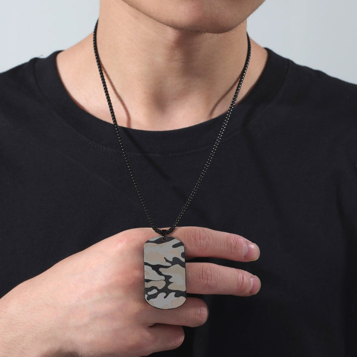 Men Necklace Hip Hop Camouflage Jewelry for Daily Wear Image 4