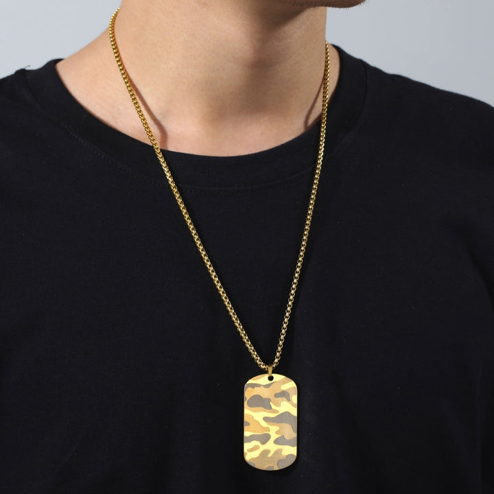 Men Necklace Hip Hop Camouflage Jewelry for Daily Wear Image 9