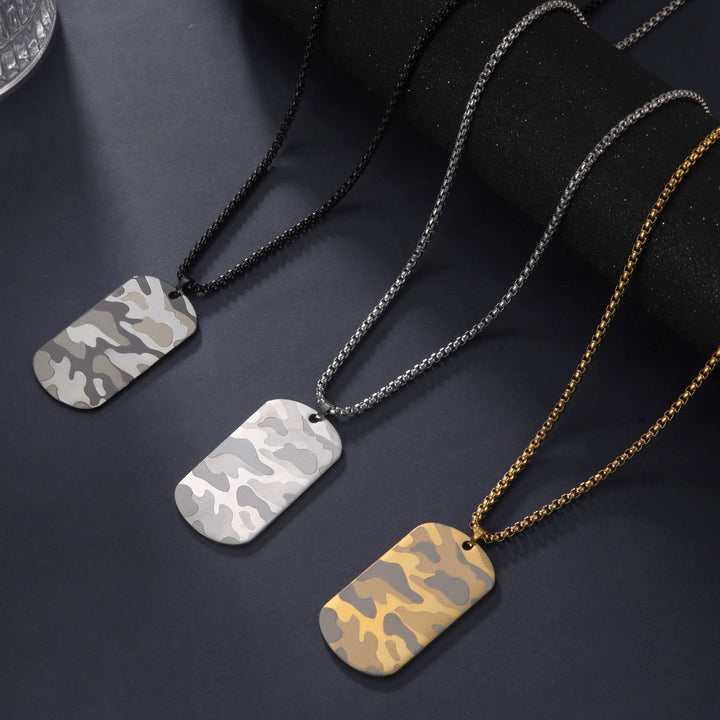 Men Necklace Hip Hop Camouflage Jewelry for Daily Wear Image 10