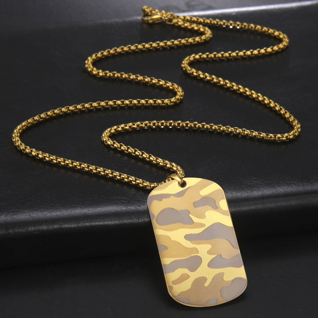 Men Necklace Hip Hop Camouflage Jewelry for Daily Wear Image 11