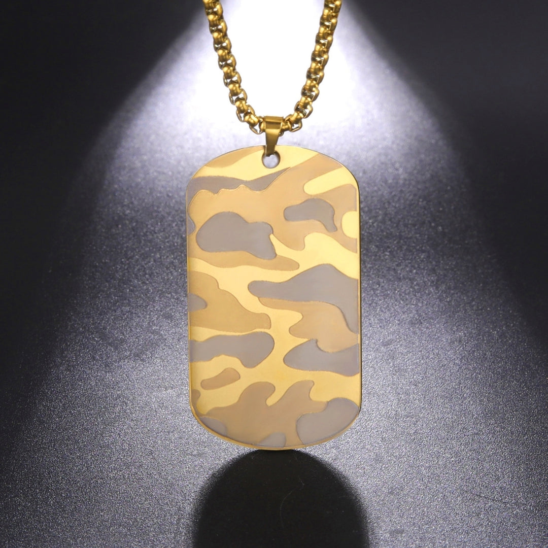 Men Necklace Hip Hop Camouflage Jewelry for Daily Wear Image 12