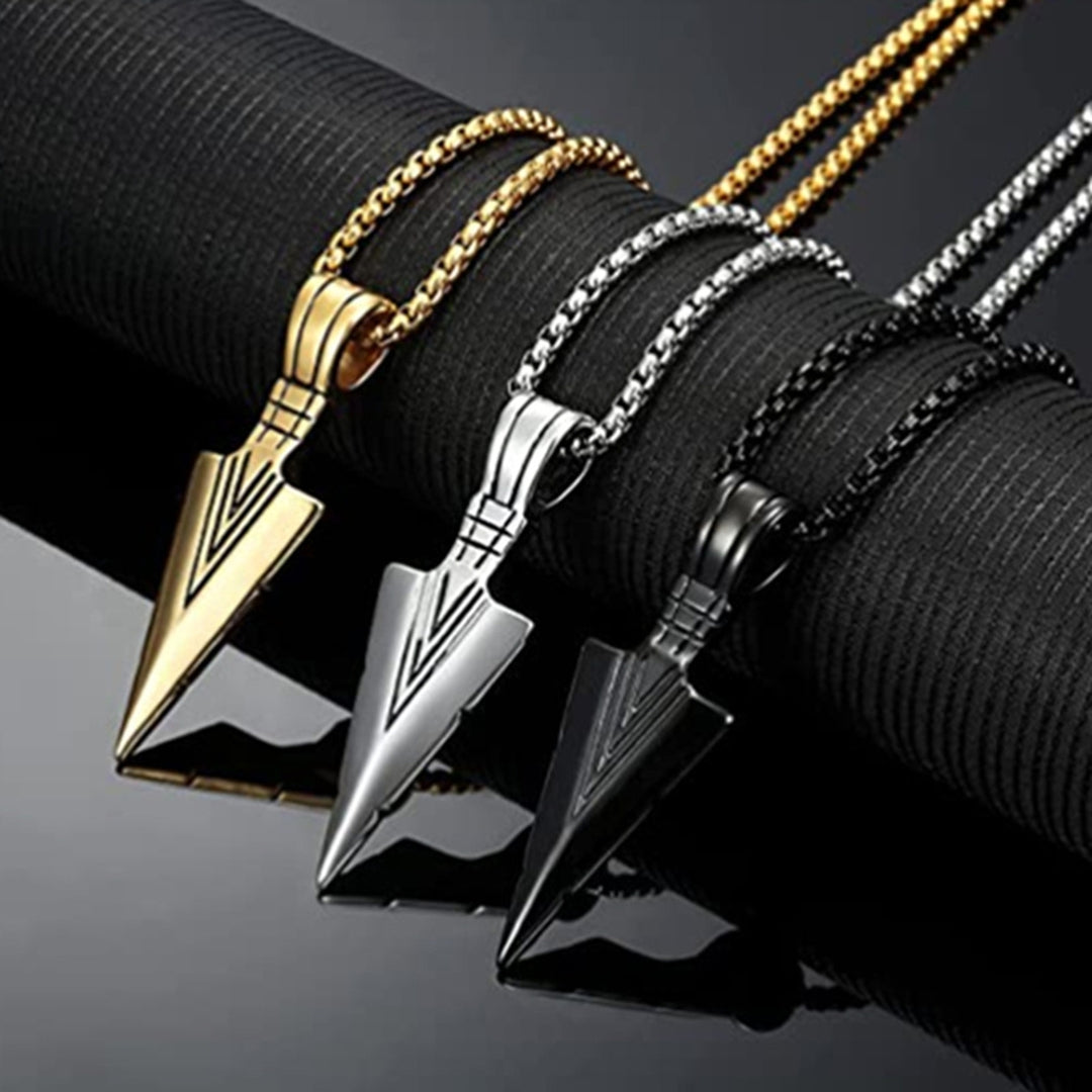 Men Necklace Stainless Steel Bone Chain Hip Hop Cool High Gloss Gift Fashion Jewelry Spearhead Pendant Sweater Necklace Image 10