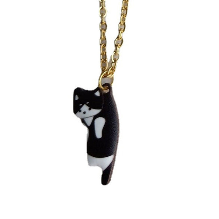 Women Necklace Elegant Hanging Beautiful Scratch-resistant Sturdy Daily Wear Alloy Cute Cat Chain Necklace Jewelry Image 1