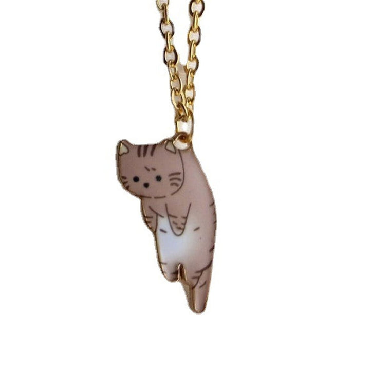 Women Necklace Elegant Hanging Beautiful Scratch-resistant Sturdy Daily Wear Alloy Cute Cat Chain Necklace Jewelry Image 4