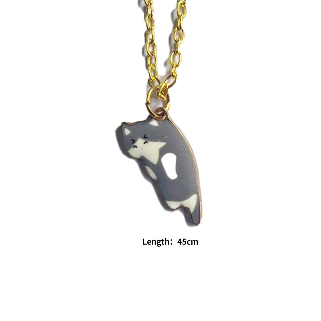 Women Necklace Elegant Hanging Beautiful Scratch-resistant Sturdy Daily Wear Alloy Cute Cat Chain Necklace Jewelry Image 10