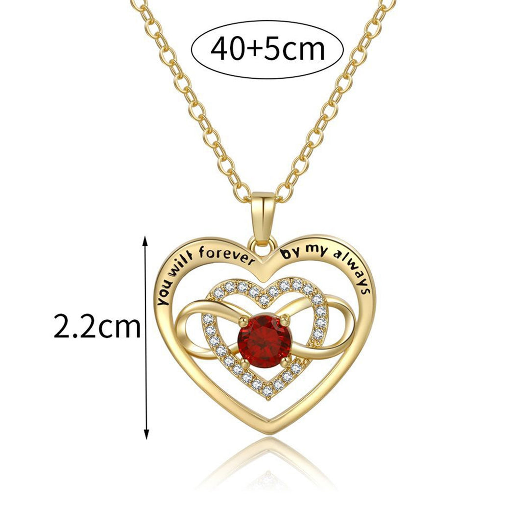 Women Necklace You Will Forever by My Always Love Heart Pendant  Rhinestone Embedded Ladies Necklace Fashion Jewelry Image 6