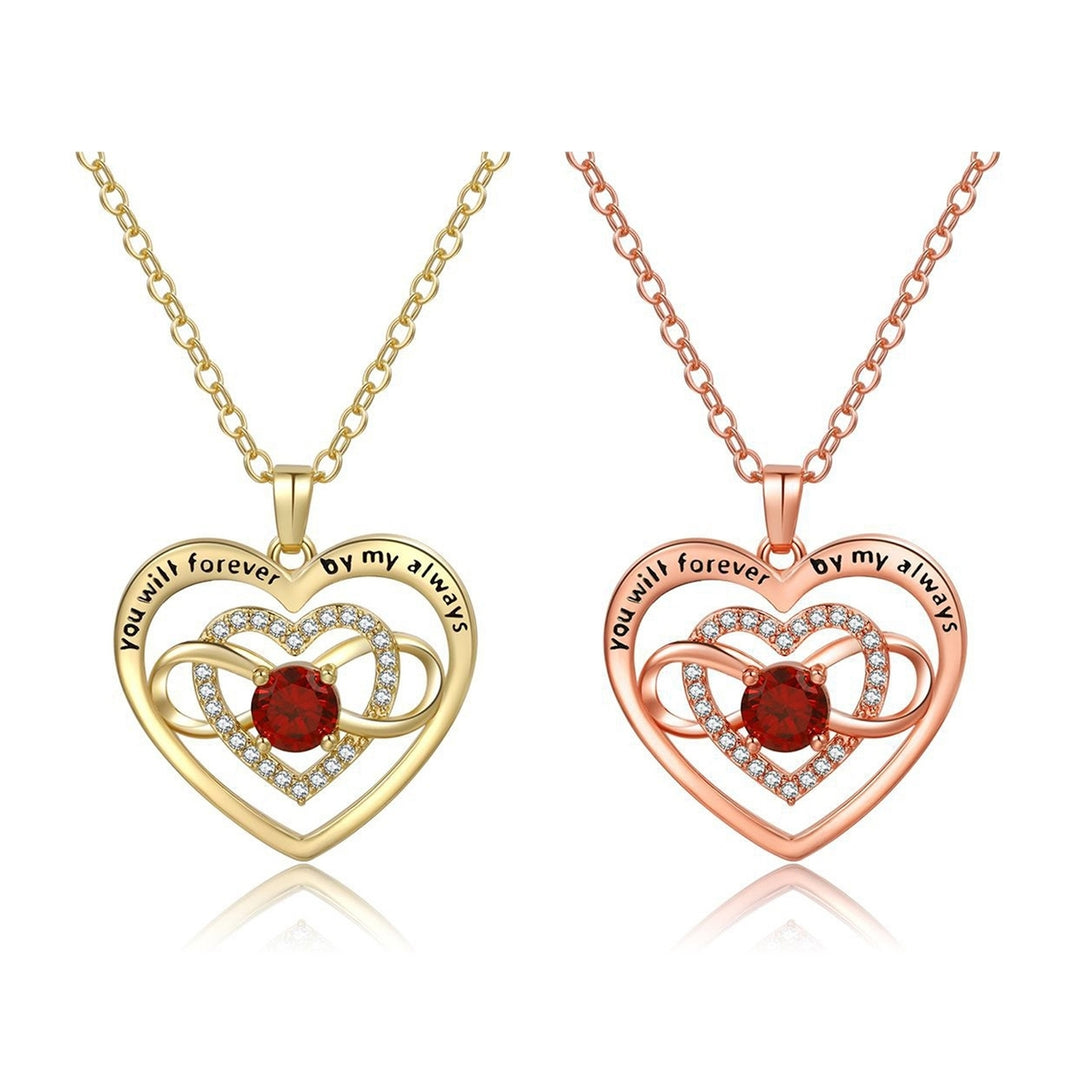 Women Necklace You Will Forever by My Always Love Heart Pendant  Rhinestone Embedded Ladies Necklace Fashion Jewelry Image 9