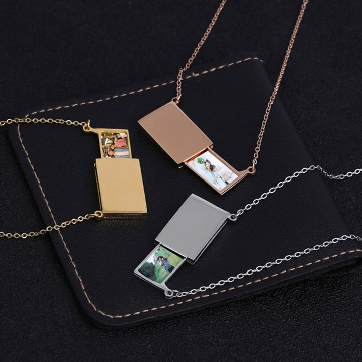 Pendant Necklace Electroplating Bright Finish Anti-rust Decorate Lightweight Pull-Out Envelope Necklace Clothing Image 7