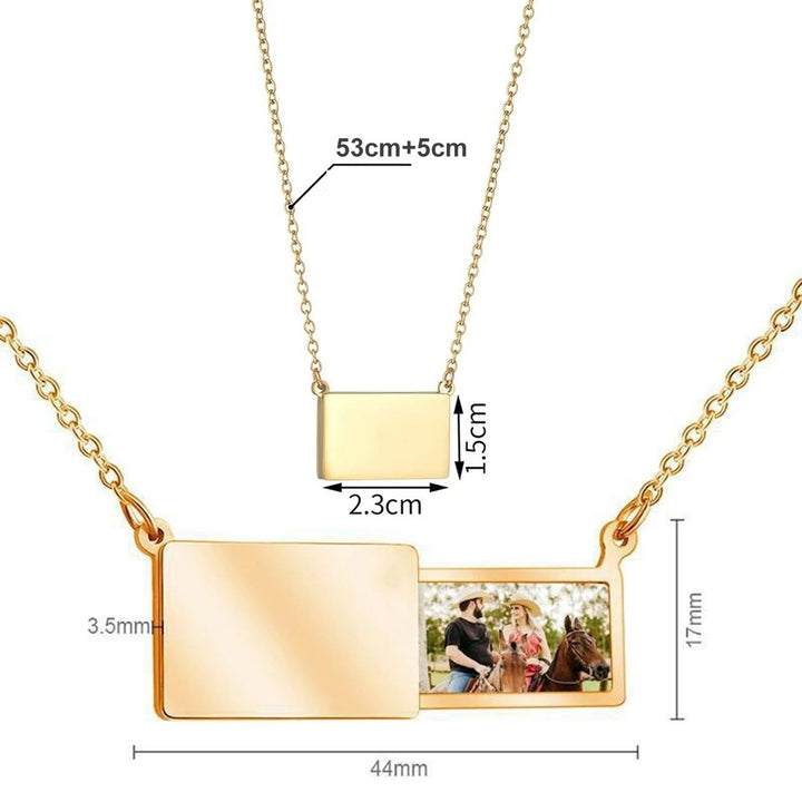 Pendant Necklace Electroplating Bright Finish Anti-rust Decorate Lightweight Pull-Out Envelope Necklace Clothing Image 8