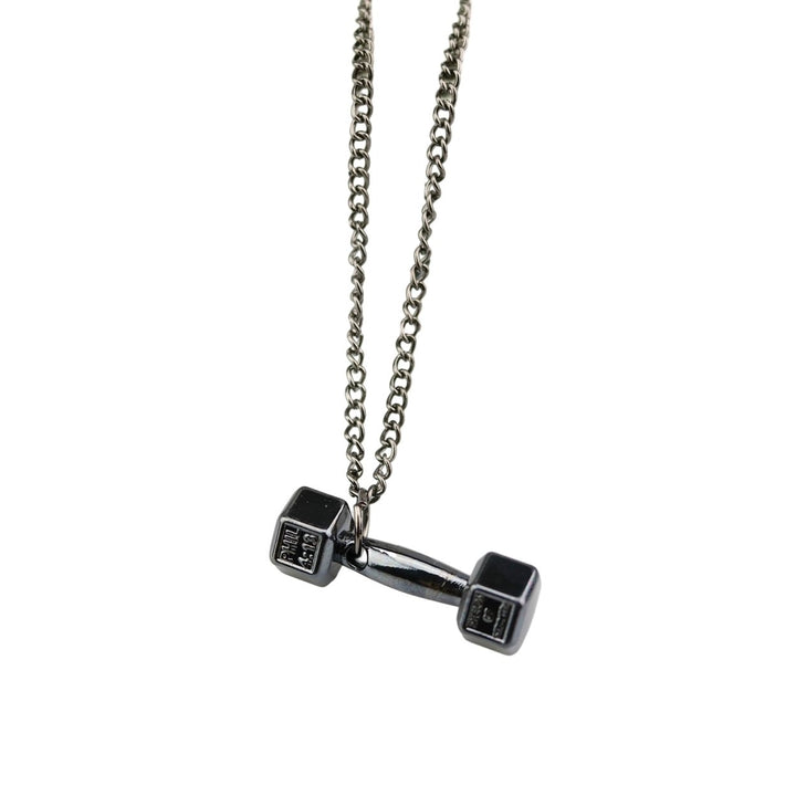 Fitness Dumbbell Necklace Mens Necklace Female Personality Barbell Accessories Minimalistic All-match Necklace Image 3