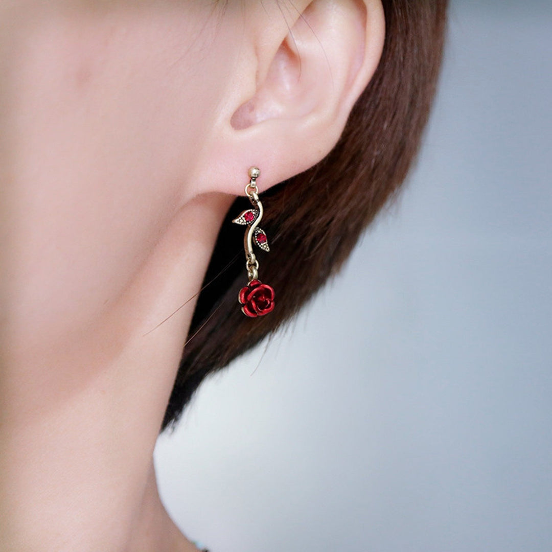 1 Set Women Rose Earrings Kit Jewelry Accessories Image 4