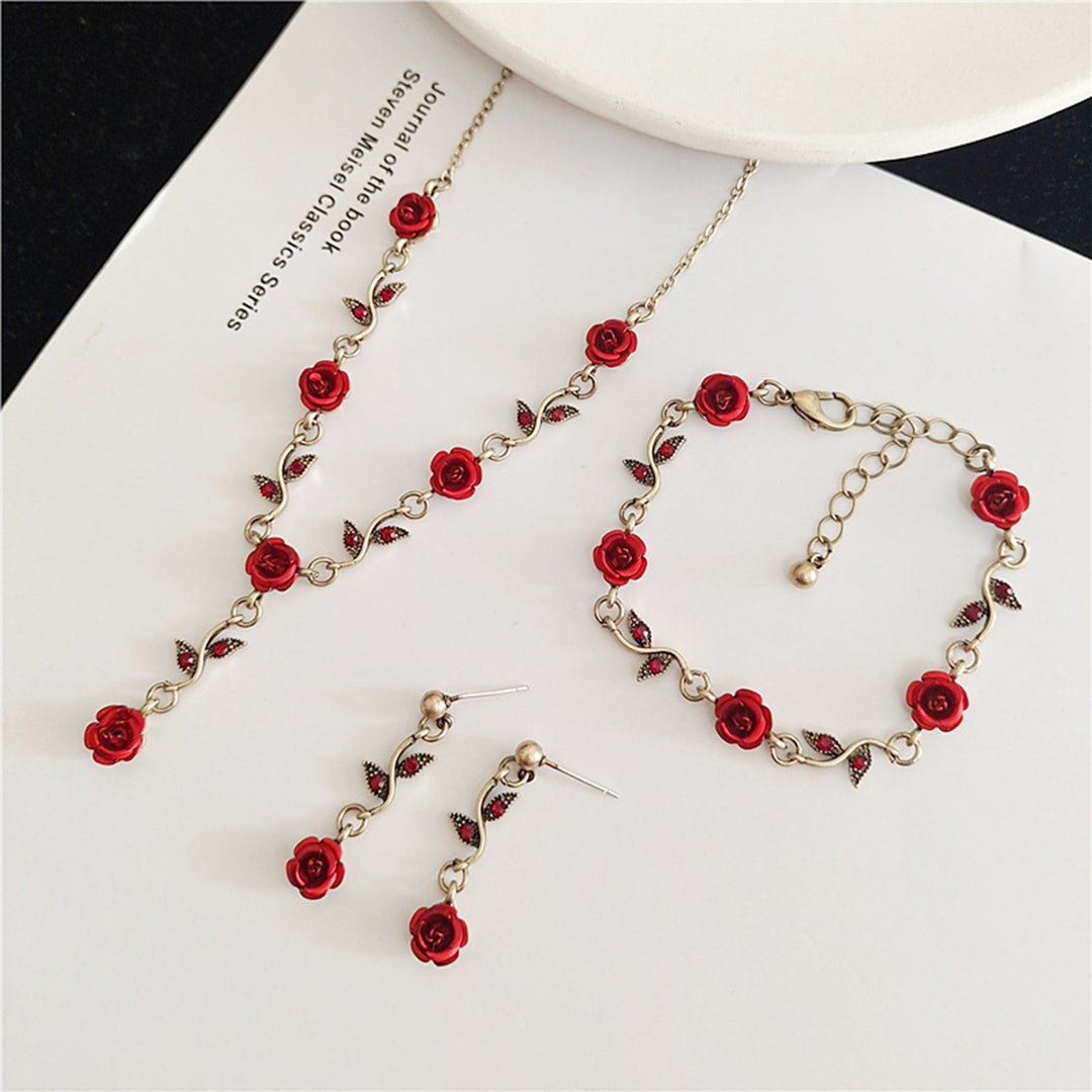1 Set Women Rose Earrings Kit Jewelry Accessories Image 8